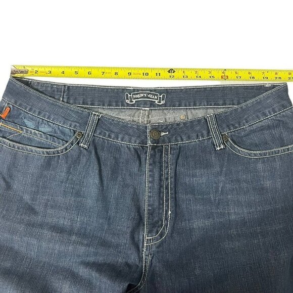 Robin's Jeans Long Flap Studded Blue Size 42 x 34 D5095 - Picture 4 of 14